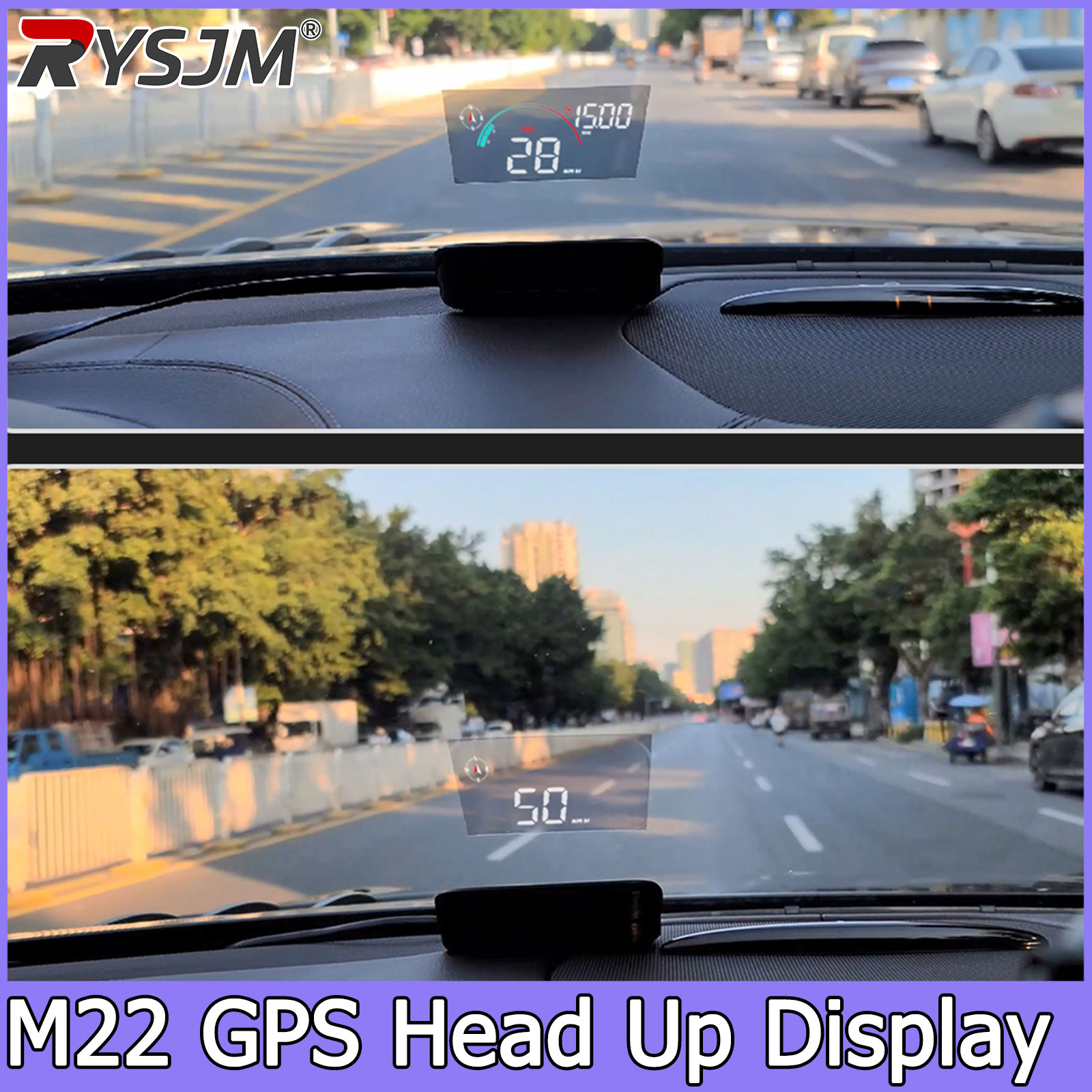 Anemometer Wind Speed - Proyector de Parabrisas M22, Velocímetro GPS,