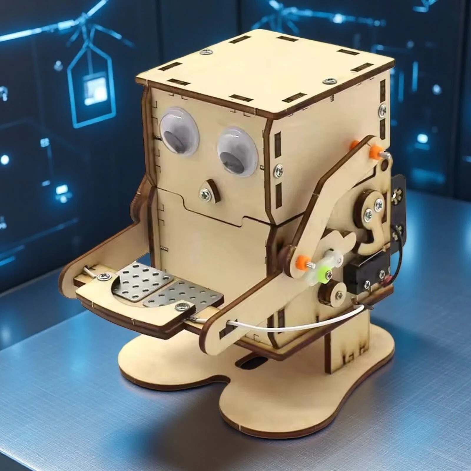 Science Robotics - Modelo de Robot Comedor de Monedas,