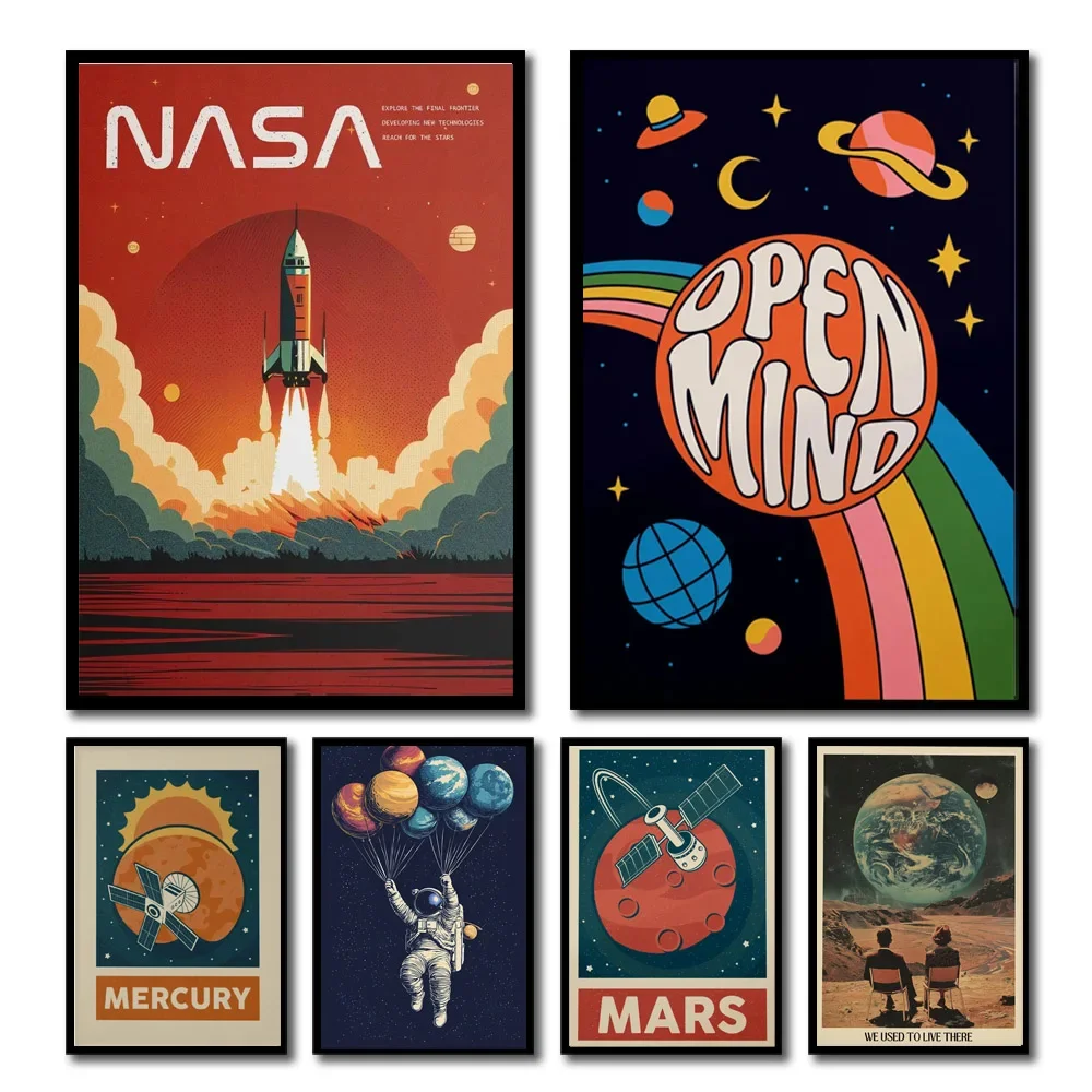 Star Map Poster - Lienzo de astronauta espacial con sistema
