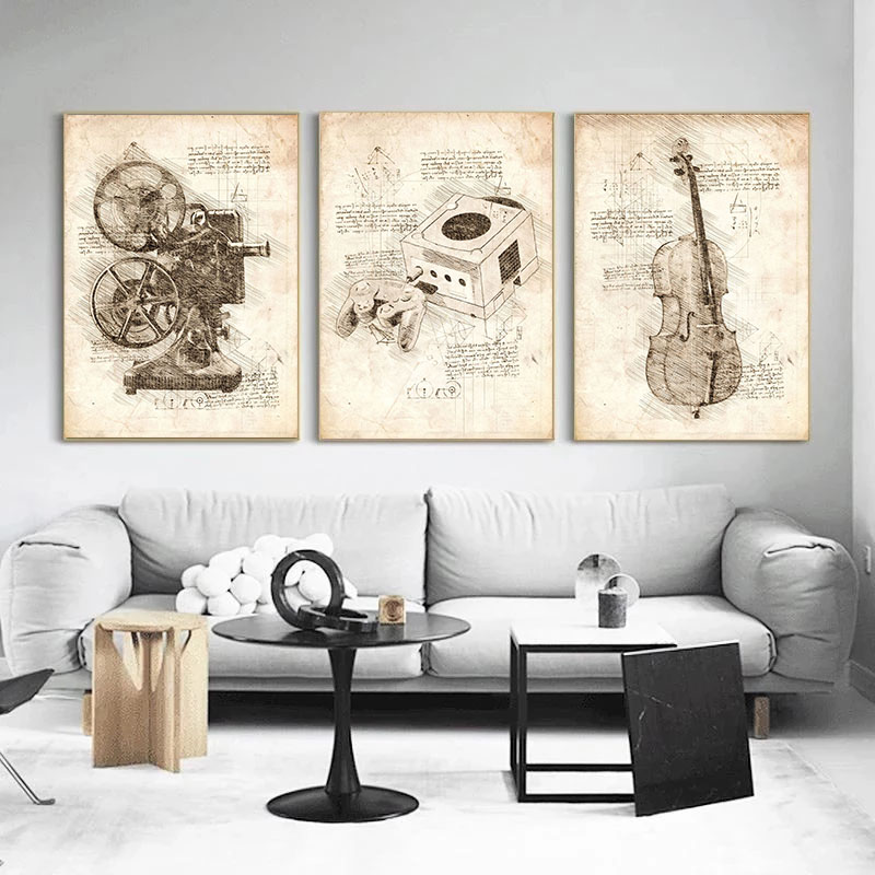 Bocetos inspirados en Da Vinci - Star Map Poster reseña y precio