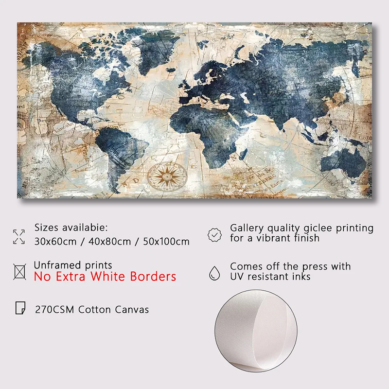 Póster de lienzo de arte Vinta - Star Map Poster reseña y precio