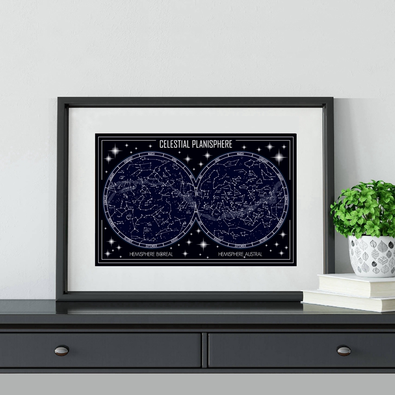 Mapa del planisferio Celestial - Star Map Poster reseña y precio
